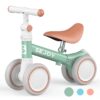 Baby Balance Bike, Toddler Baby Bicycle with 4 Wheels for 10-36 Months, Adjustable Handlebar Baby Outdoor Bike Riding Toy, First B-day Gift