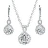 Cate & Chloe Alessandra 18k White Gold Plated Jewelry Set With Simulated Diamond Crystals for Women
