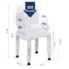 Premium Series Shower Chair with Back and Arms