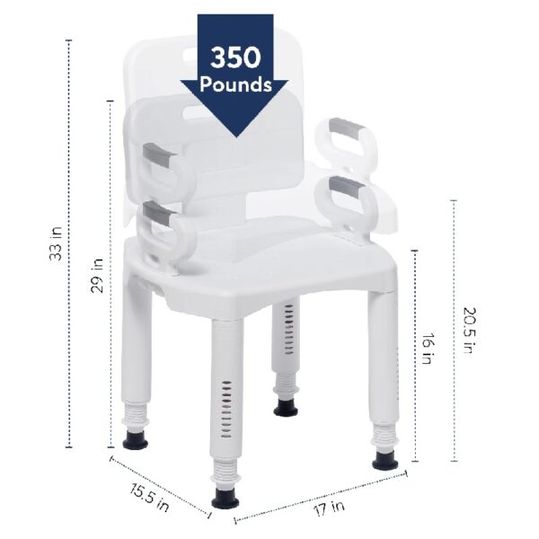 Premium Series Shower Chair with Back and Arms