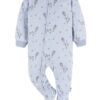 Baby and Toddler Neutral Microfleece Blanket Sleeper Pajamas, 3-Pack, Sizes 0/3M-5T