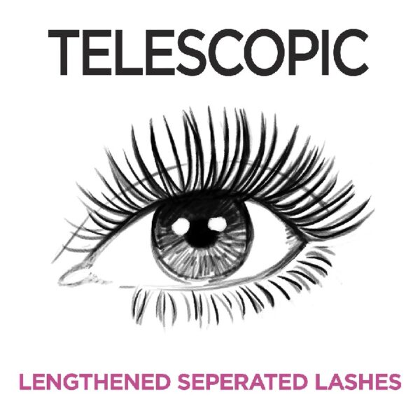 (2 pack) Telescopic Original Washable Intense Lengthening Mascara, Black, 0.27 fl. oz.