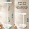 Livhil Wall Towel Rack for Rolled Towels, New Upgrade Towel Racks for Bathroom Wall Mounted, Bathroom Bar Towel Storage, Metal Bath Towel Holder for Folded Large Towel Washcloths, Black