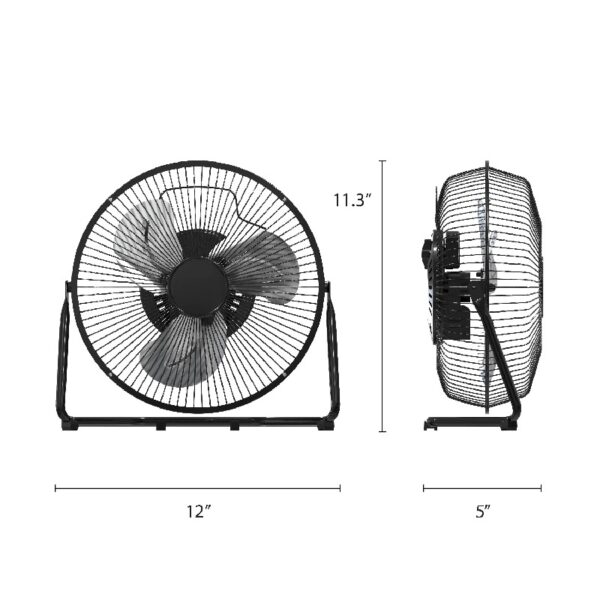 High Velocity Desk Fan, 3-Speed Electric Fan with Metal Blades and Safety Grilles