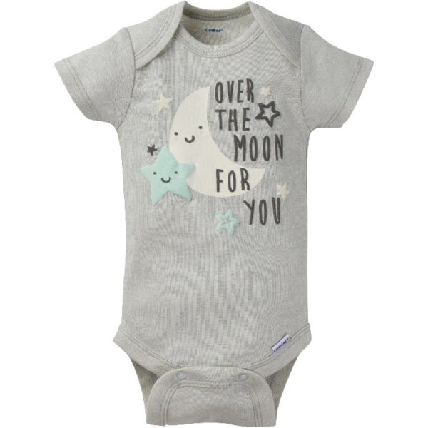 Assorted Short Sleeve Onesies Bodysuits, 8pk (Baby Boy or Baby Girl Unisex)