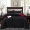 Light Weight Down Alternative Comforter Set, Queen, Green, Reversible