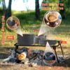 11 Pcs Camping Cookwares Mess Kit Gear Campfire Utensils Non-Stick Cooking Equipment Lightweight Stackable Pot Pan Bowls with Storage Bag