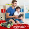 RC Stunt Car with Camera HD 1080P FPV  2.4Ghz Remote Control Car,Electric Carrier Vehicle Monster Spray Trucks for Kids Adults,Green