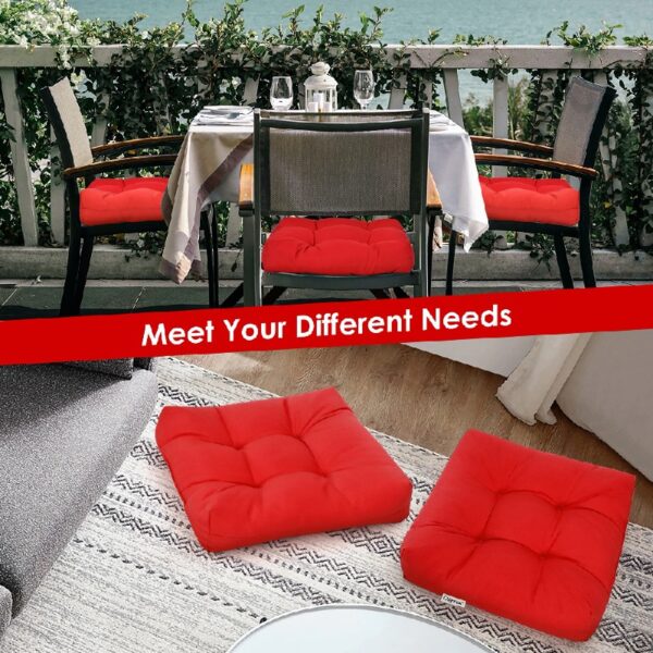 2 PCS 21'' x 21'' Patio Chair Seat Cushion Pads Indoor/Outdoor Turquoise