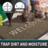 Front Door Mat Indoor and Outdoor Welcome Mat Rubber Backing Entrance Mat Easy Clean Patio Mat Heavy Duty Entryway Doormat for Front Back Doors, Laundry Rooms, Mudrooms 24''x35.4'' Brown