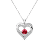 Forever March Birthstone 18k White Gold Plated Women's Necklace, Swarovski Crystals