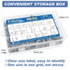 440 Pcs Self Tapping Screws for Metal, 410 Stainless Steel Sheet Metal Screws 1/2