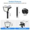 Solar Lights Outdoor, 4 Pack Waterproof LED Lights for Outdoor Decor Yard Garden Landscape Pathway