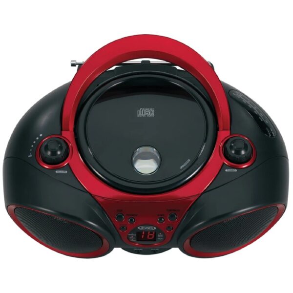 3-Watt RMS Portable Stereo CD Player with AM/FM Stereo Radio (Red)