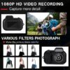 Mini Keychain Camera, 1080p HD Retro Portable Photo Video Camera, Micro Mini DV/Camcorder, Micro Video Camera Camcorder for Indoor Outdoor (32G)