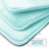 Nestl Set of 3 Absorbent Memory Foam Bath Mat Bathroom Rugs, Gray, Large 20