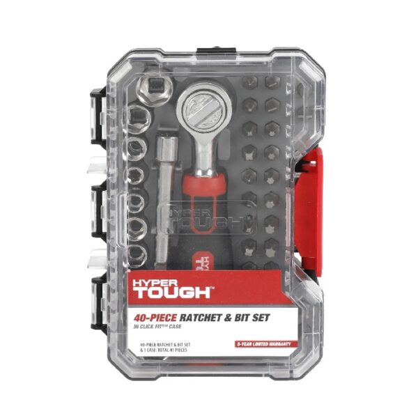 (2 pack) 40-Piece Socket and Bit Set in Click Fit Case