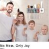 Toothbrush Holders Bathroom Decor with Toothpaste Dispenser, 4 Cups Toothbrush Holder Wall Mounted Bathroom Accessories