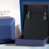 Gem Stone King 925 Sterling Silver Oval Cabochon White Simulated Opal Earrings for Women (2.10 Cttw, Oval 8X6MM)