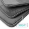 Nestl Set of 3 Absorbent Memory Foam Bath Mat Bathroom Rugs, Gray, Large 20