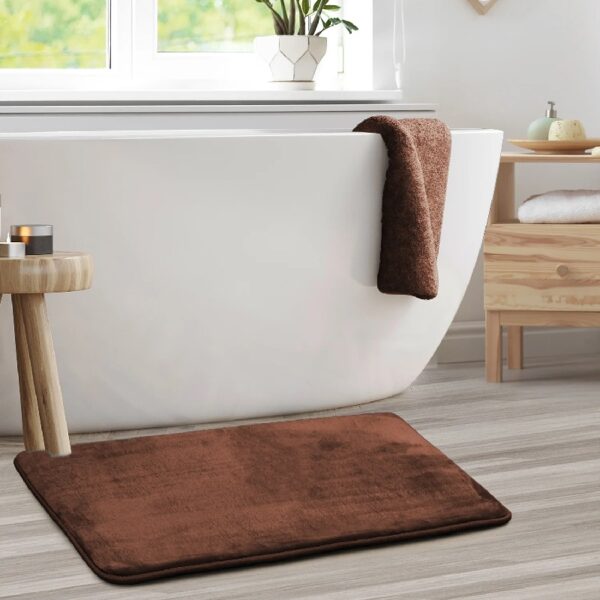 Nestl Set of 3 Absorbent Memory Foam Bath Mat Bathroom Rugs, Gray, Large 20