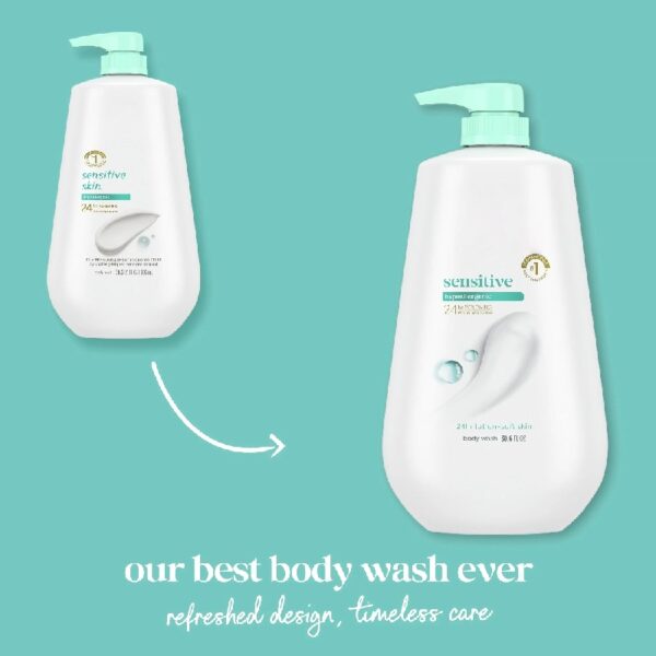(2 pack) Moisturizing Liquid Body Wash for Women Sensitive Skin Hypoallergenic, 30.6 oz with Pump