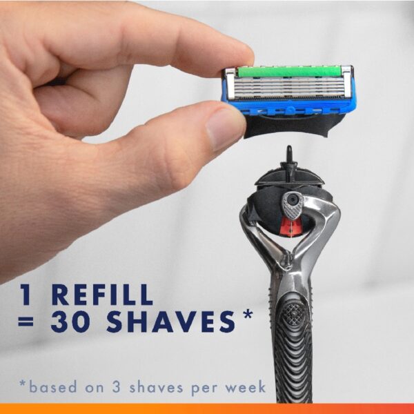 Fusion5 ProGlide Shaving Manual Razor for Men, Razor Handle, 6 Razor Blade Refills, FlexBall Razor Handle and Precision Trimmer for Men