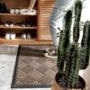 Front Door Mat Indoor and Outdoor Welcome Mat Rubber Backing Entrance Mat Easy Clean Patio Mat Heavy Duty Entryway Doormat for Front Back Doors, Laundry Rooms, Mudrooms 24''x35.4'' Brown