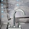 Bathroom Faucet 4inch 2 Handles Centerset Suit for 2 or 3 Mounting Holes, Lavatory Hot and Cold Mixer Tap, Mattle Black