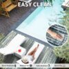 Outdoor Rug Carpet 6'x9' Waterproof Reversible Patio Rug Portable Modern Abstract Indoor Outdoor Rug Plastic Straw Rug for RV Camping Garden Picnic Deck Backyard Porch Decor Gray and White