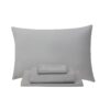 7 Piece Reversible Bed in a Bag Comforter Set with Sheets, Black, Queen