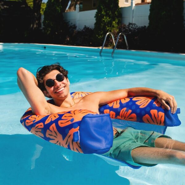 Shaka Sling XL Pool Float, Doubled-Sided Mesh, Quick Draining Fabric, No Inflation Needed, Sweet Shells Berry