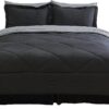 Light Purple Queen Comforter Set - 7 Pieces Reversible Queen Bed in a Bag, Queen Bed Set Light Purple and Grey with Comforters, Sheets, Pillowcases & Shams
