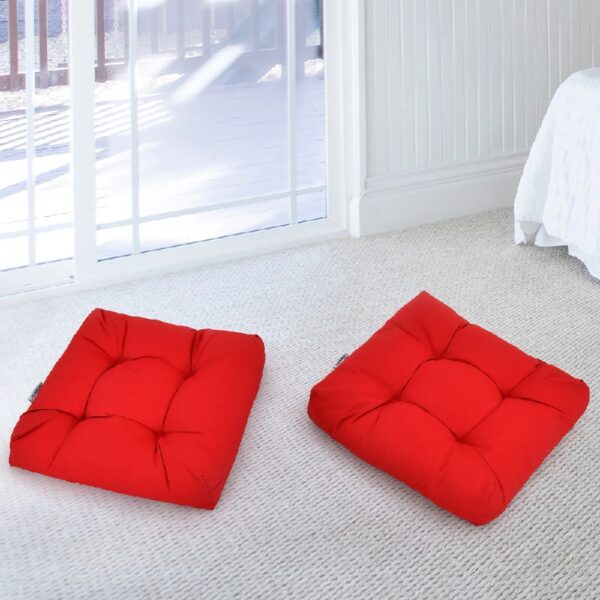 2 PCS 21'' x 21'' Patio Chair Seat Cushion Pads Indoor/Outdoor Turquoise