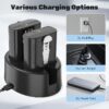 6040mAh Rechargeable Battery and Dual USB Charging Station Compatible with Ring for Video Doorbell Camera 2/3/4, Stick Up Cam and Spotlight Cam