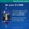 PLUS Faucet Mount Water Filtration System, Horizontal, Black/Chrome, PFM200B