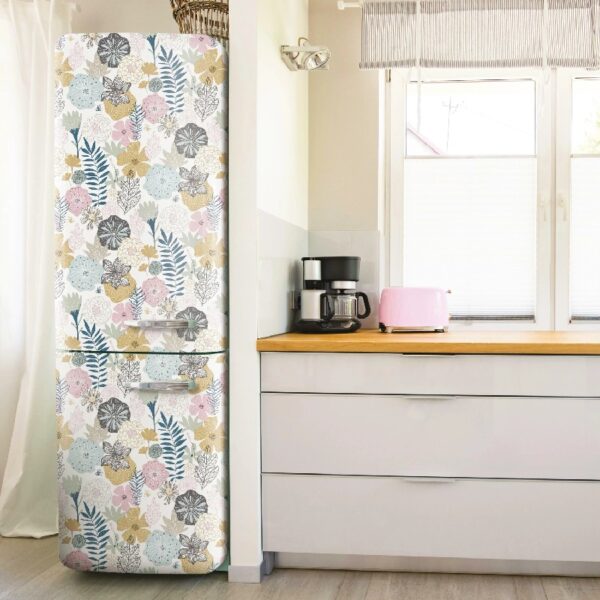 RoomMates Perennial Pink Floral Peel and Stick Wallpaper, 20.5 inches x 18 feet, 1 roll,