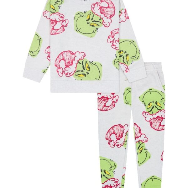 The Grinch Toddler Printed Sweatshirt and Jogger Set, Sizes 2T-5T