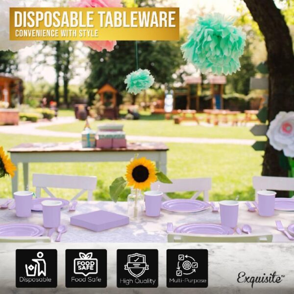Exquisite 350 Piece Easter Plastic Disposable Party Plates & Dinnerware Combo Set
