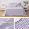 Dorm Bedding Twin Comforter Set - 5 Pieces Pintuck Bed in A Bag with Comforters, Sheets, Pillowcases & Shams