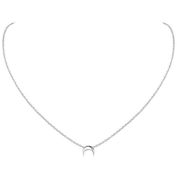 Dainty Heart Necklace Sterling Silver Charm Necklace Pendant Jewelry Gift for Women Mom