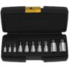 Xzn Triple Square Spline Bit Socket Set, Premium S2 Alloy Steel , 10-Piece European Style M4 - M18 Set , Enhanced Storage Case (Lx-145)