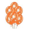 PMU Graduation Balloons 11 Inch PartyTex Premium Emerald Green with All-Over Print White Grad Caps-Confetti and Streamers Pkg/100