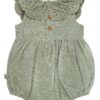 By Gerber Baby Girl Bubble Romper with Flutter Sleeves, Sizes 0/3 Months - 24 Months