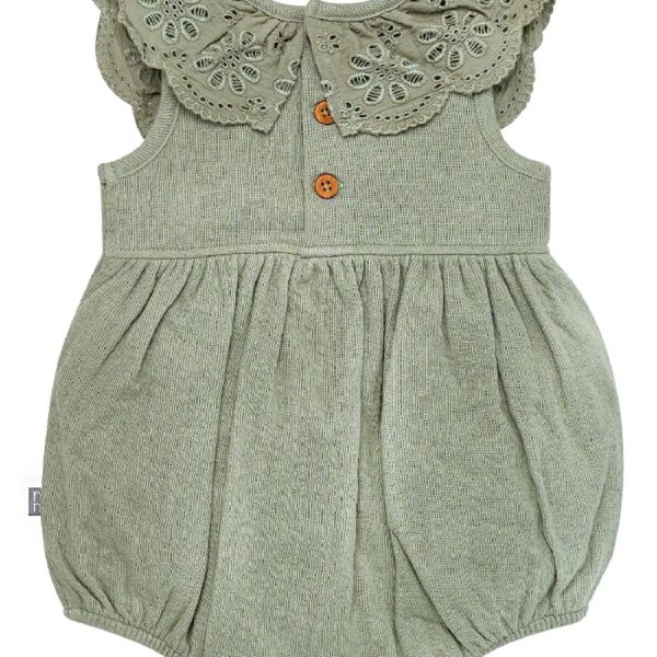 By Gerber Baby Girl Bubble Romper with Flutter Sleeves, Sizes 0/3 Months - 24 Months