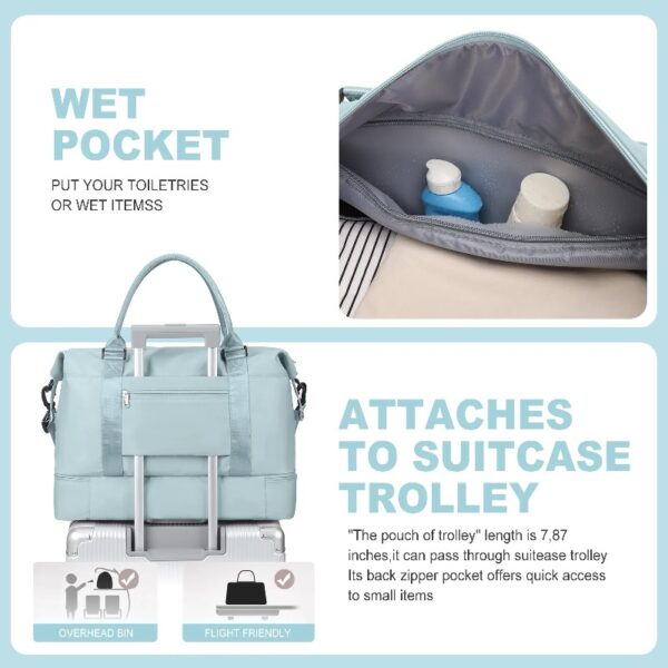 75ed88bcc17945b089dcb32d0176ad65 Weekender Bags for Women, Travel Duffel Bags with Shoe Compartment,Personal Item Travel Bag for Airlines, Carry on Overnight Tote Bag for women,Beige&Brown