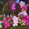 135pcs Pink 3D Leopard Aluminium Foil Balloons Pink leopard latex balloon kid birthday party decor Gender disclosure baby shower (135pcs,Other)