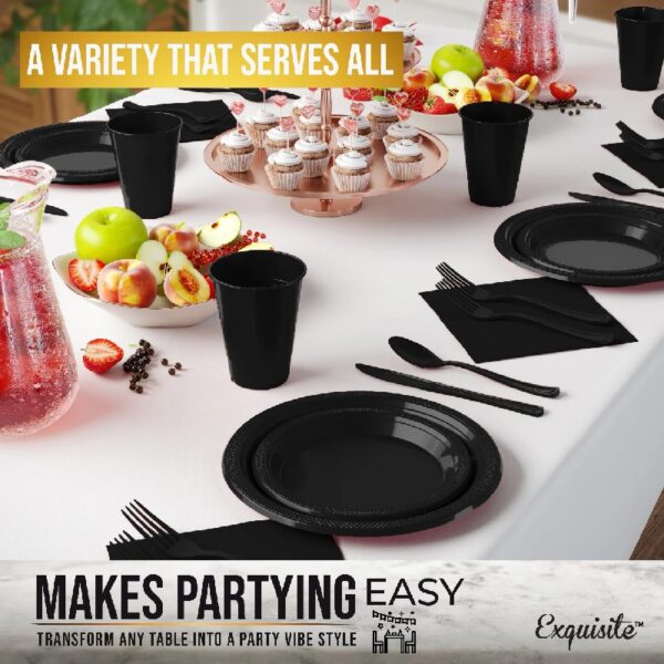 Exquisite 350 Piece Easter Plastic Disposable Party Plates & Dinnerware Combo Set