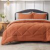 Light Purple Queen Comforter Set - 7 Pieces Reversible Queen Bed in a Bag, Queen Bed Set Light Purple and Grey with Comforters, Sheets, Pillowcases & Shams
