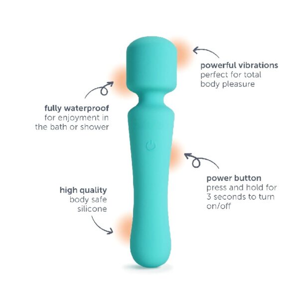 Vibrating Soft Touch Wand, 10 Vibration Settings, Waterproof